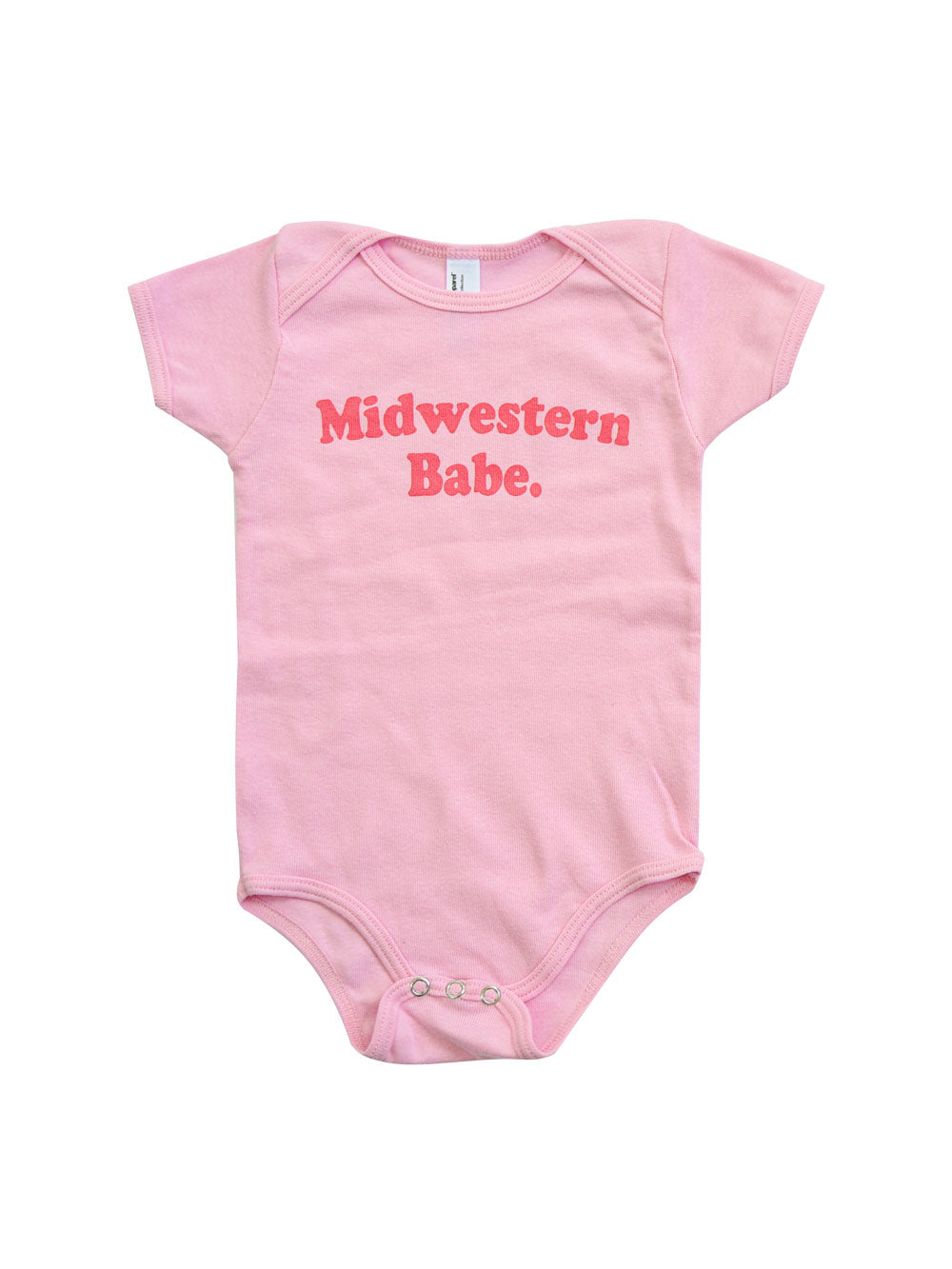 Midwestern Babe pink infant bodysuit