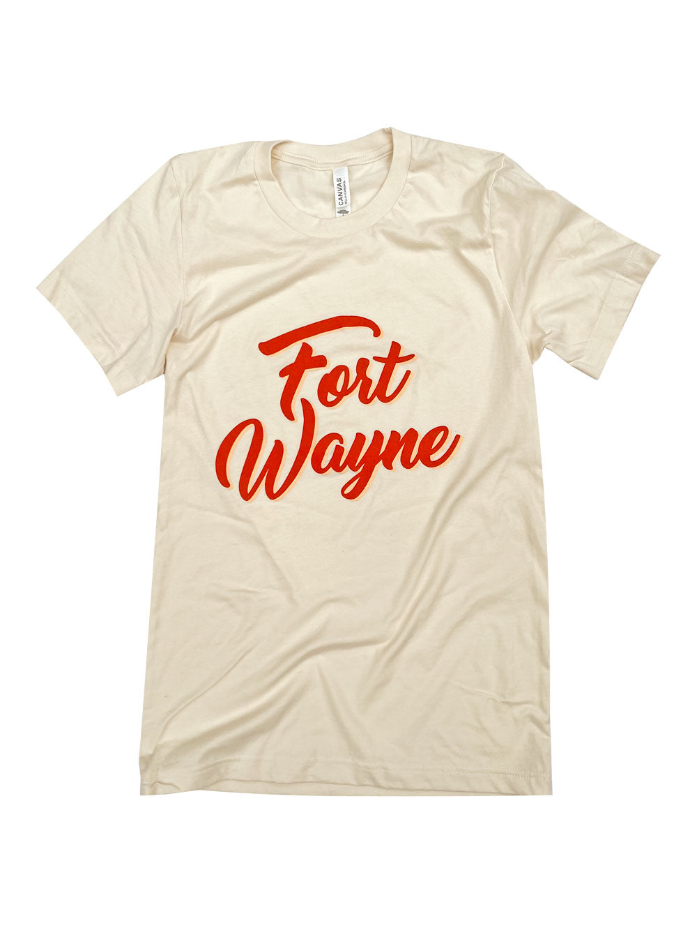 Orange ink Script Fort Wayne t-shirt