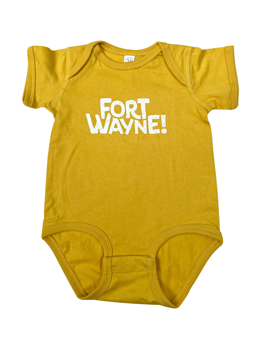 Fort Wayne! infant onesie bodysuit in Mustard color