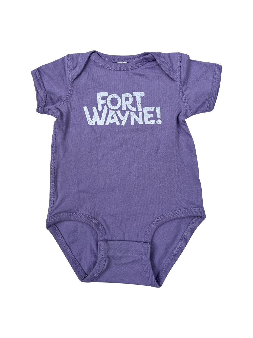 Fort Wayne! infant onesie bodysuit in Lavender color