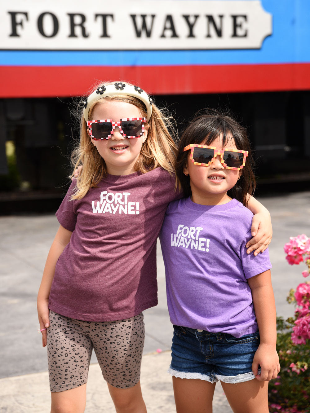 Fort Wayne! Toddler tee on little girls in sunglasses