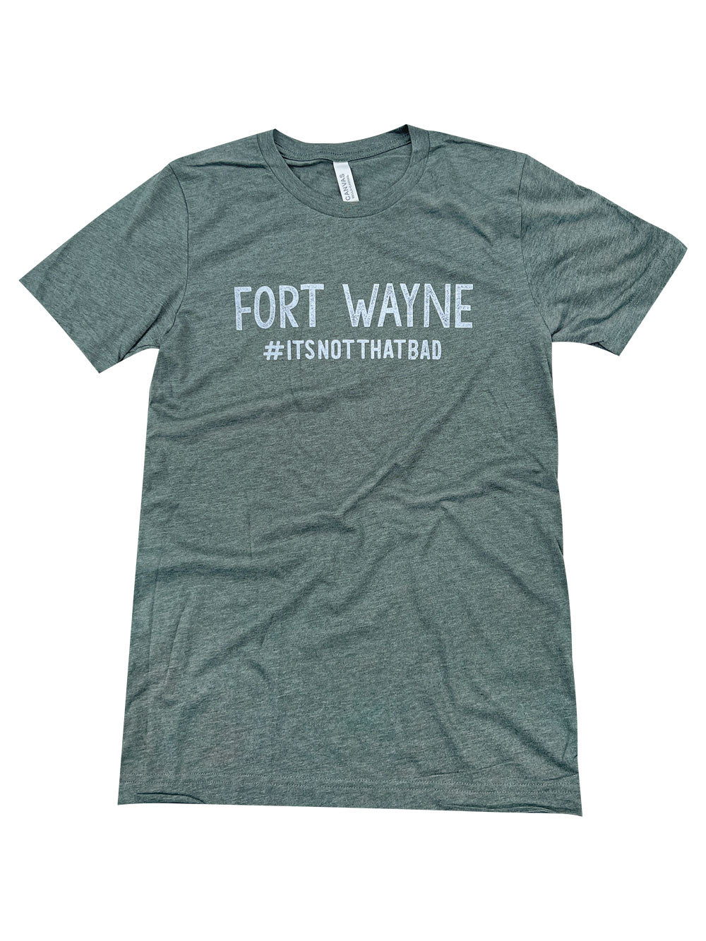 Fort Wayne #itsnotthatbad green heather t-shirt