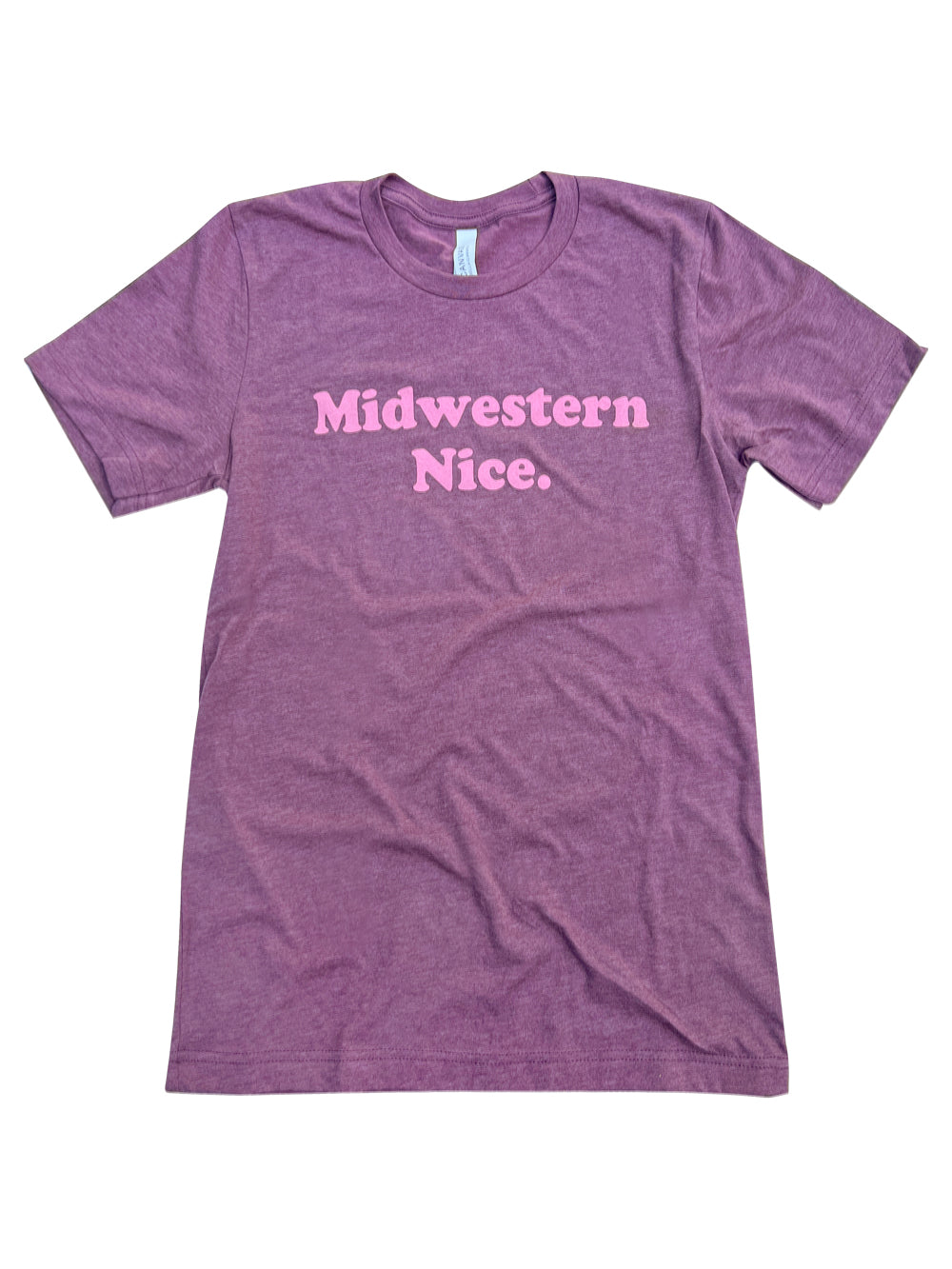 Midwestern Nice Heather Maroon t-shirt
