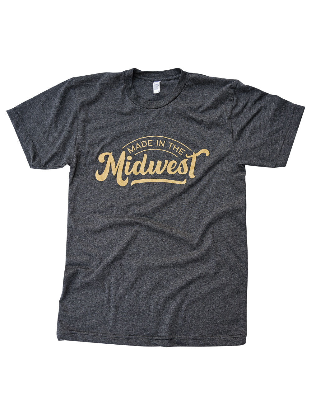Made in the Midwest black heather t-shirt