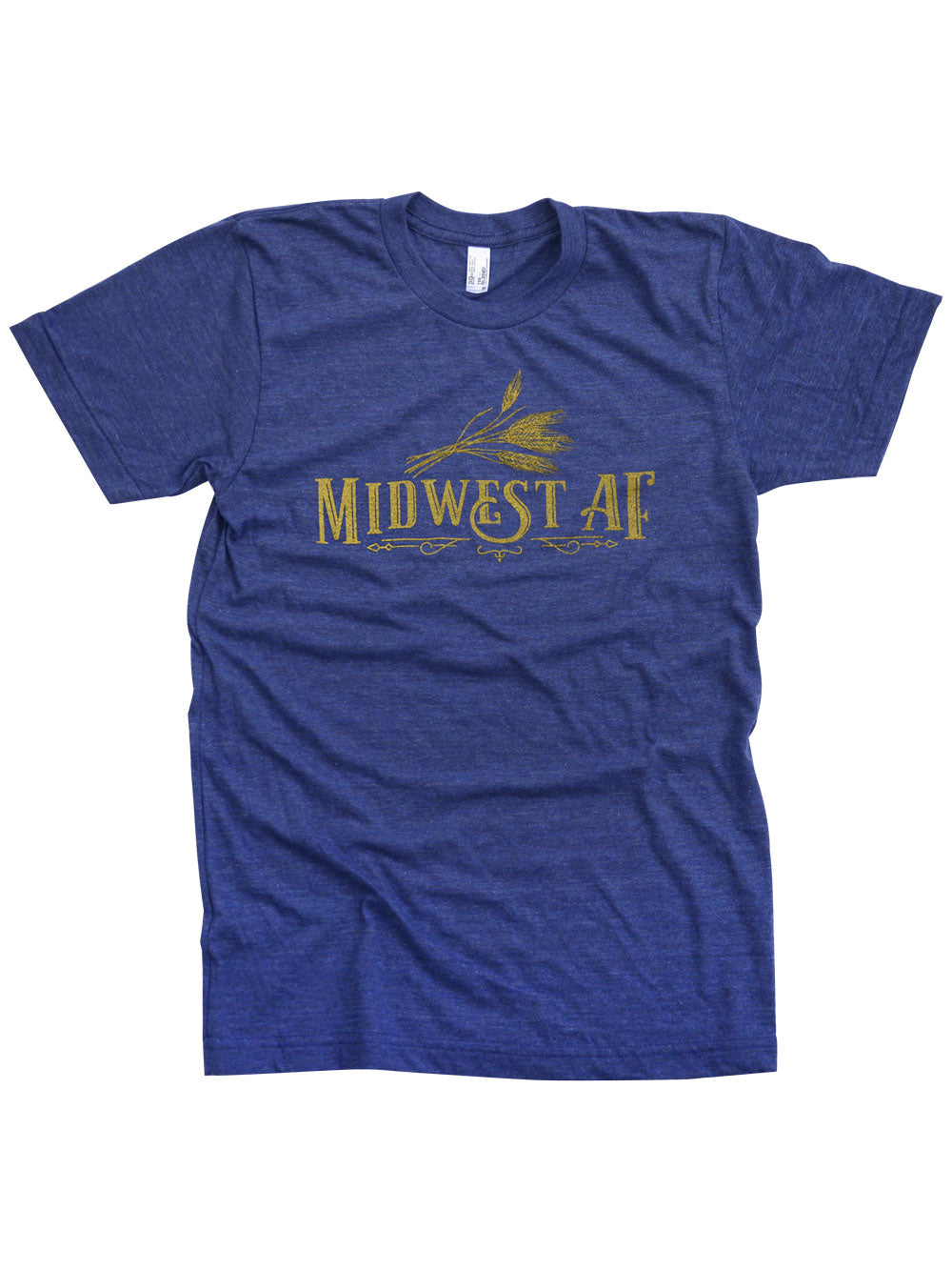 Midwest AF indigo heather t-shirt