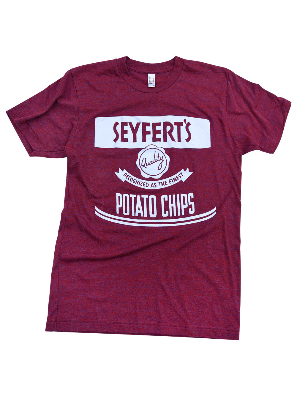 Seyfert's Potato Chips cranberry heather t-shirt